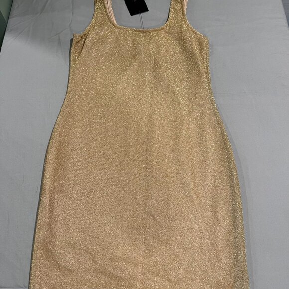 Gold Sparkle Dress Size M - Picture 3 of 4